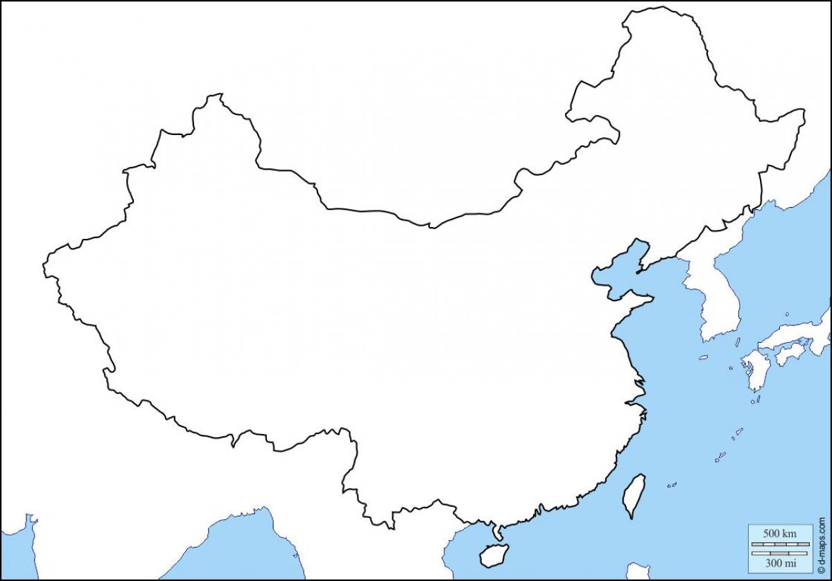Empty China map