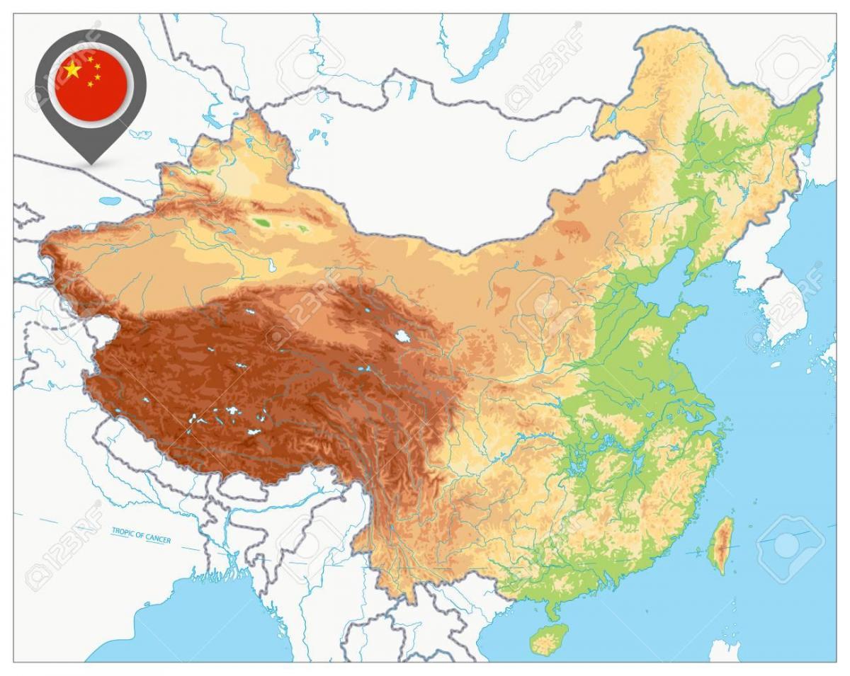 China landform map