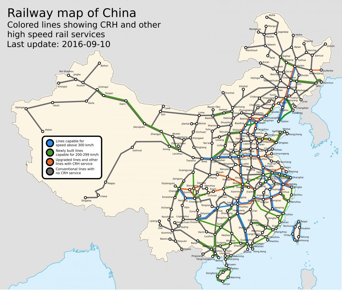 China train lines map