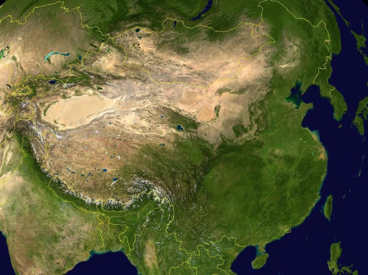 China sky view map